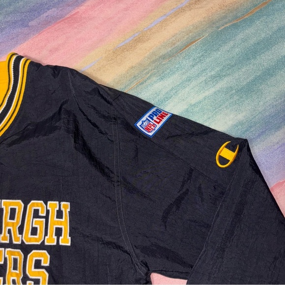 Vintage Champion NFL Pro Line Pittsburgh Steelers Pullover Wind Breaker size M - Picture 8 of 10